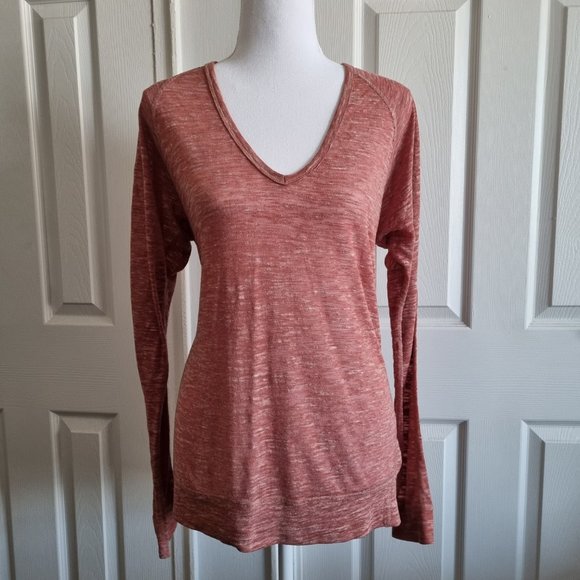 Wilfred Free Burnout Elbow Patch Long Sleeve Shirt Size S - Picture 2 of 6